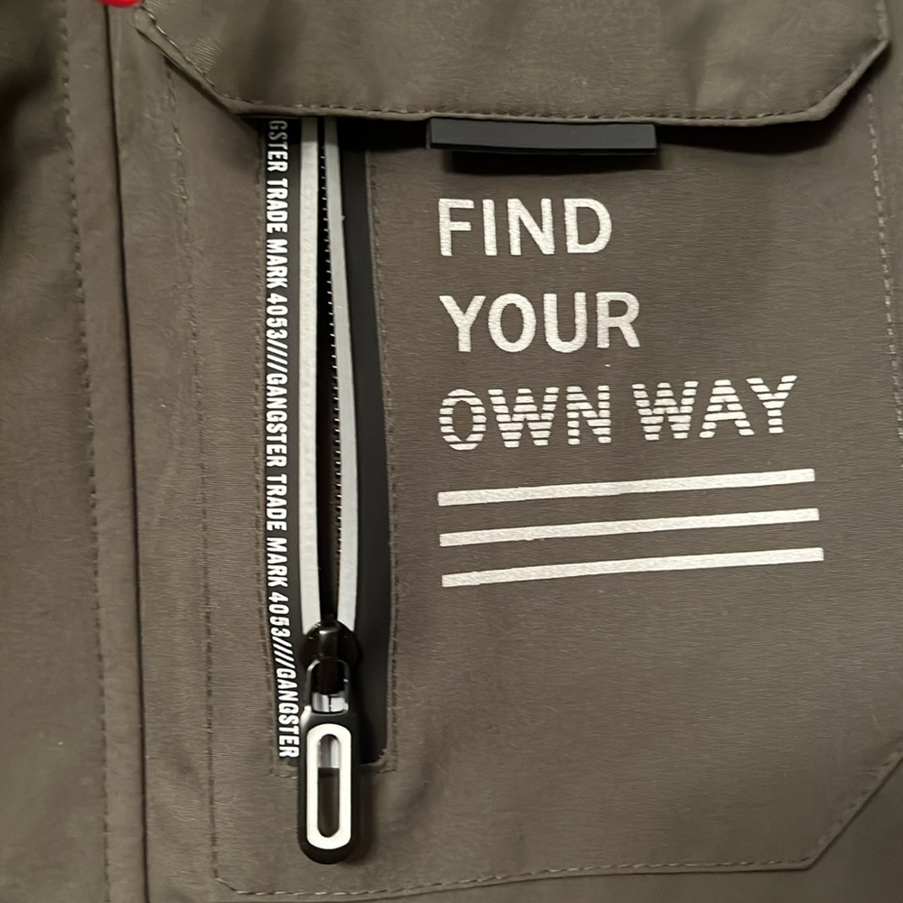 Mens casual hooded windbreaker cargo jacket - Picture 4 of 7